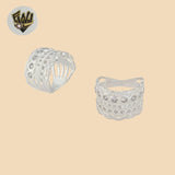 (2-5068) 925 Sterling Silver - Thick Band Ring