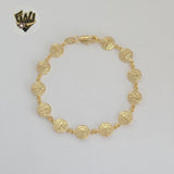 (1-0831) Gold Laminate - 8.5mm Saint Benedict Bracelet - 7.5" - BGF