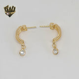 (1-2930-1) Gold Laminate - Zircon Half Hoops - BGF