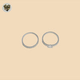 (2-5244) Anillo de bodas de plata de ley 925