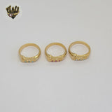 (1-3051-4) Laminado Oro - Anillo Doble Circón - BGF