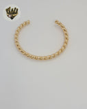 (1-4077-B) Gold Laminate - 5mm Twisted Open Bangles - BGF