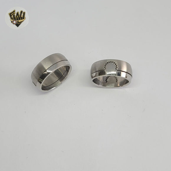 (4-0026-2) Stainless Steel - Carved Ring.