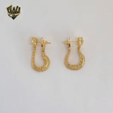 (1-1242-10) Laminado de Oro - Pendientes Doble Cara Zircon - BGF