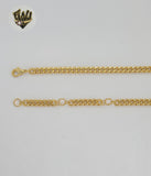 (1-6500-1) Gold Laminate - 5mm Curb Link Heart Necklace - 16".