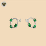 (2-3428) Pendientes de plata de ley 925 con circonitas. 