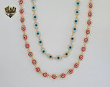 (1-1546 C-D) Gold Laminate - 6mm Evil Eye Link Chain - BGF