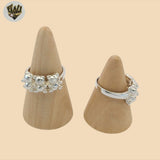 (2-5057) 925 Sterling Silver - Teddy Bear Family Ring