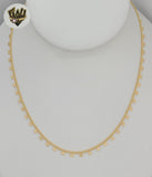 (1-6195-1) Gold Laminate - Curb Link Heart Necklace - BGF