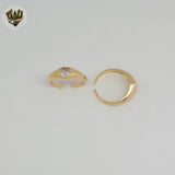 (1-3005-2) Anillo abierto de corazón laminado en oro - BGF