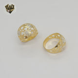(1-3051-5) Anillo de corazón bicolor laminado en oro - BGF