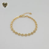 (1-0494-1) Gold Laminate - 5.5mm Circles Link Bracelet - BGF