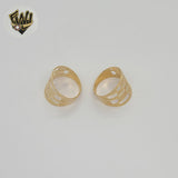 (1-3049-4) Anillo tallado en oro laminado - BGO