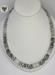 (4-7133) Stainless Steel - Alternative Link Necklace - 21.5".