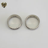 (4-0027) Stainless Steel - Carved Ring.