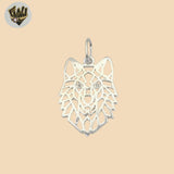 (2-1452) 925 Sterling Silver - Wolf Pendants.