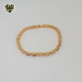 (1-60096) Pulsera multicolor de laminado dorado de 4 mm - BGO