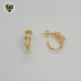 (1-2961-3) Gold Laminate - Twisted Rope Half Hoops - BGF