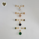 (4-9046) Stainless Steel - Zircon Stud Set.