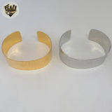 (MBRA-29-1) Stainless Steel - 23mm Hammered Open Bangle.