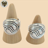 (2-5058-3) 925 Sterling Silver - Chunky Carved Ring.