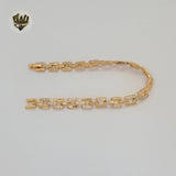 (1-60093-1) Gold Laminate -7mm Square Zircon Bracelet - BGO