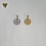 (4-2355-1) Acero inoxidable - Colgantes de cara sonriente.