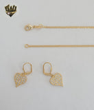 (1-6063) Gold Laminate - Curb Link Heart Set - BGF