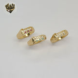 (1-3051-4) Laminado Oro - Anillo Doble Circón - BGF