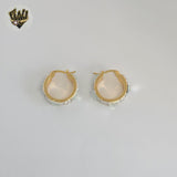 (1-2959) Laminado dorado - Aros blancos - BGO