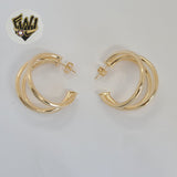 (1-2926-1) Gold Laminate - Triple Layer Half Hoops - BGF