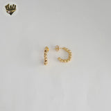 (1-2701-6) Gold Laminate - Balls Half Hoops - BGF