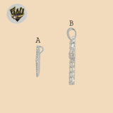 (2-1044) 925 Sterling Silver - Zircon Pendants.