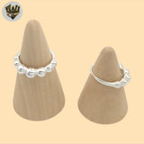 (2-5043) Plata de Ley 925 - Anillo Bolas