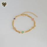 (1-0793) Gold Laminate - 3.5mm Fish Curb Bracelet - BGF