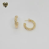 (1-2961-4) Gold Laminate - Twisted Half Hoops - BGF