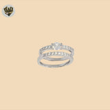 (2-5244) Anillo de bodas de plata de ley 925