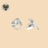 (2-5048-3) 925 Sterling Silver - Elephant Elongated Ring.