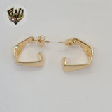 (1-2966-1) Gold Laminate - Geometric Half Hoops - BGF