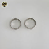 (4-0014) Stainless Steel - Zircon Ring.