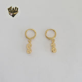 (1-2701) Gold Laminate - Infinity Dangle Earrings - BGF