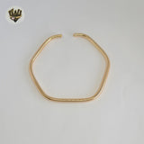 (1-4082-1) Gold Laminate - 3mm Geometric Open Bangle - BGF