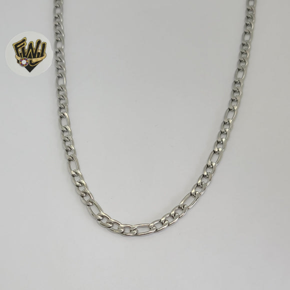 (4-3287-S) Stainless Steel - 3.5mm Figaro Link Chain.