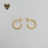 (1-2650-2) Gold Laminate - Half Zircon Hoops - BGO