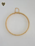 (1-4026) Gold Laminate - 5mm Carved Bangles - BGO