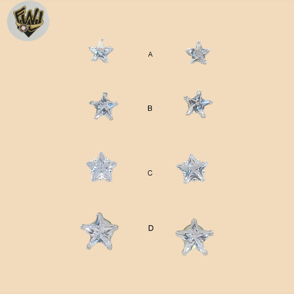 (2-3038) Plata de Ley 925 - Aretes con Circonitas. 