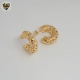 (1-2929) Gold Laminate - Carved Half Hoops - BGF