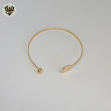 (1-4076-3) Gold Laminate - Saint Benedict Open Bangle - BGF