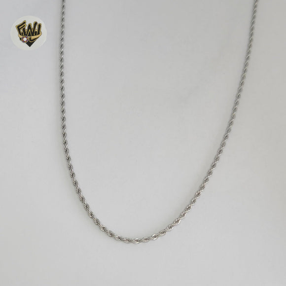 (4-3118) Stainless Steel - 2mm Rope Link Chain.