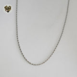 (4-3118) Stainless Steel - 2mm Rope Link Chain.